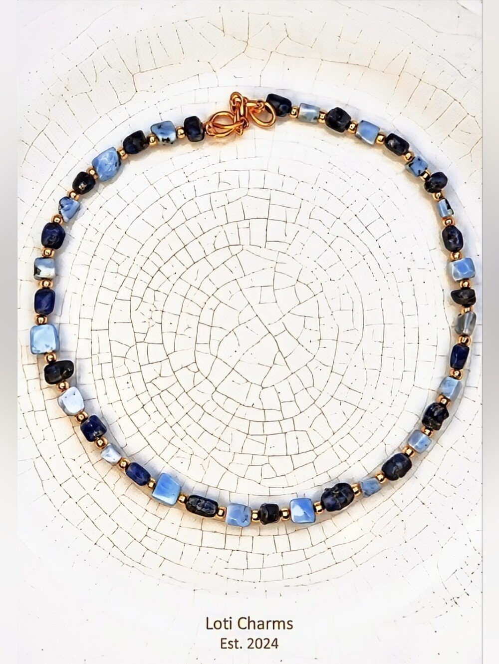 True Blue Sapphire & Larimar Necklace Prescription To Overcome Fear For Peace